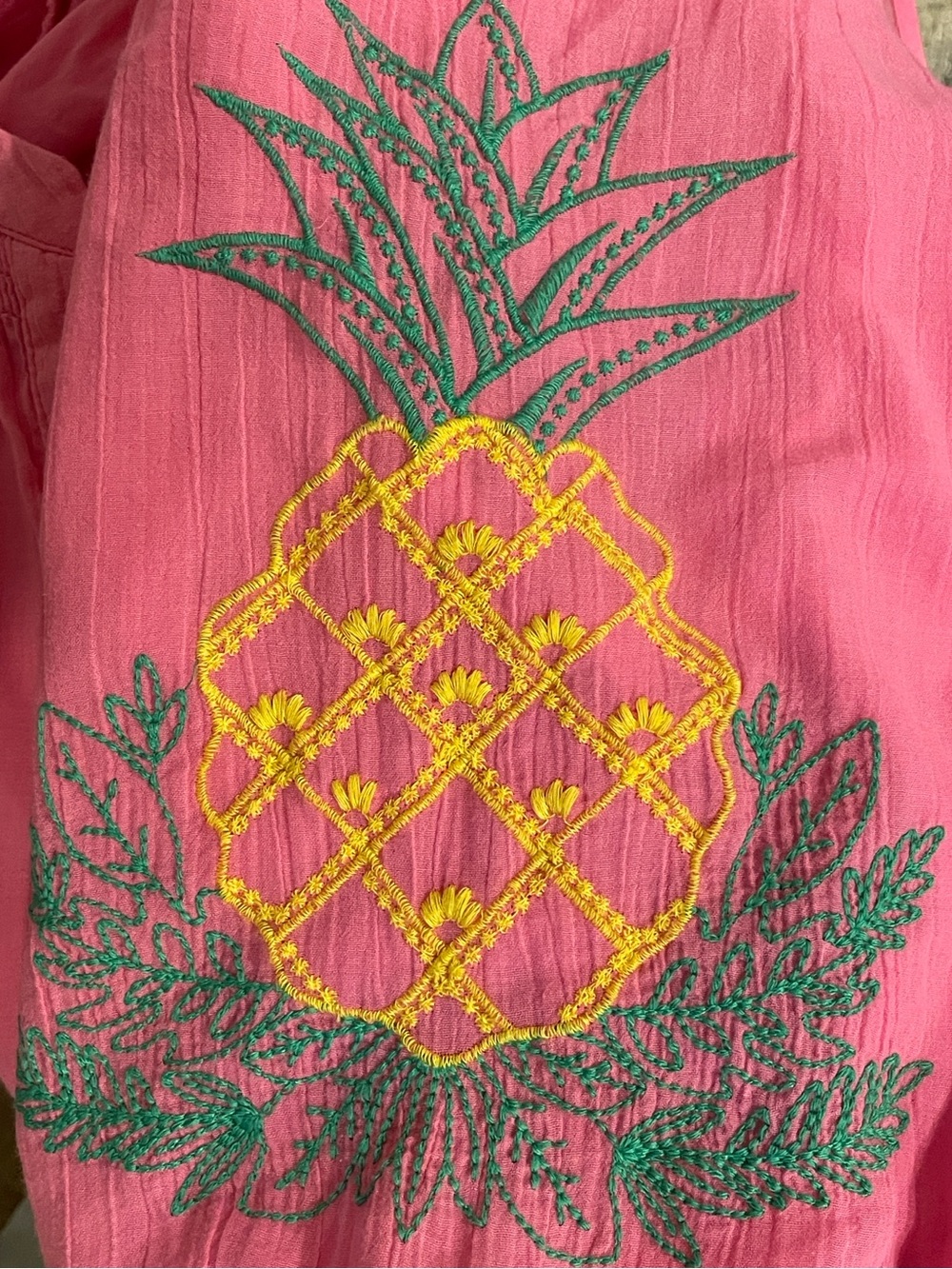 Crown & Ivy Tropical Embroidered Top - Picture 4 of 9